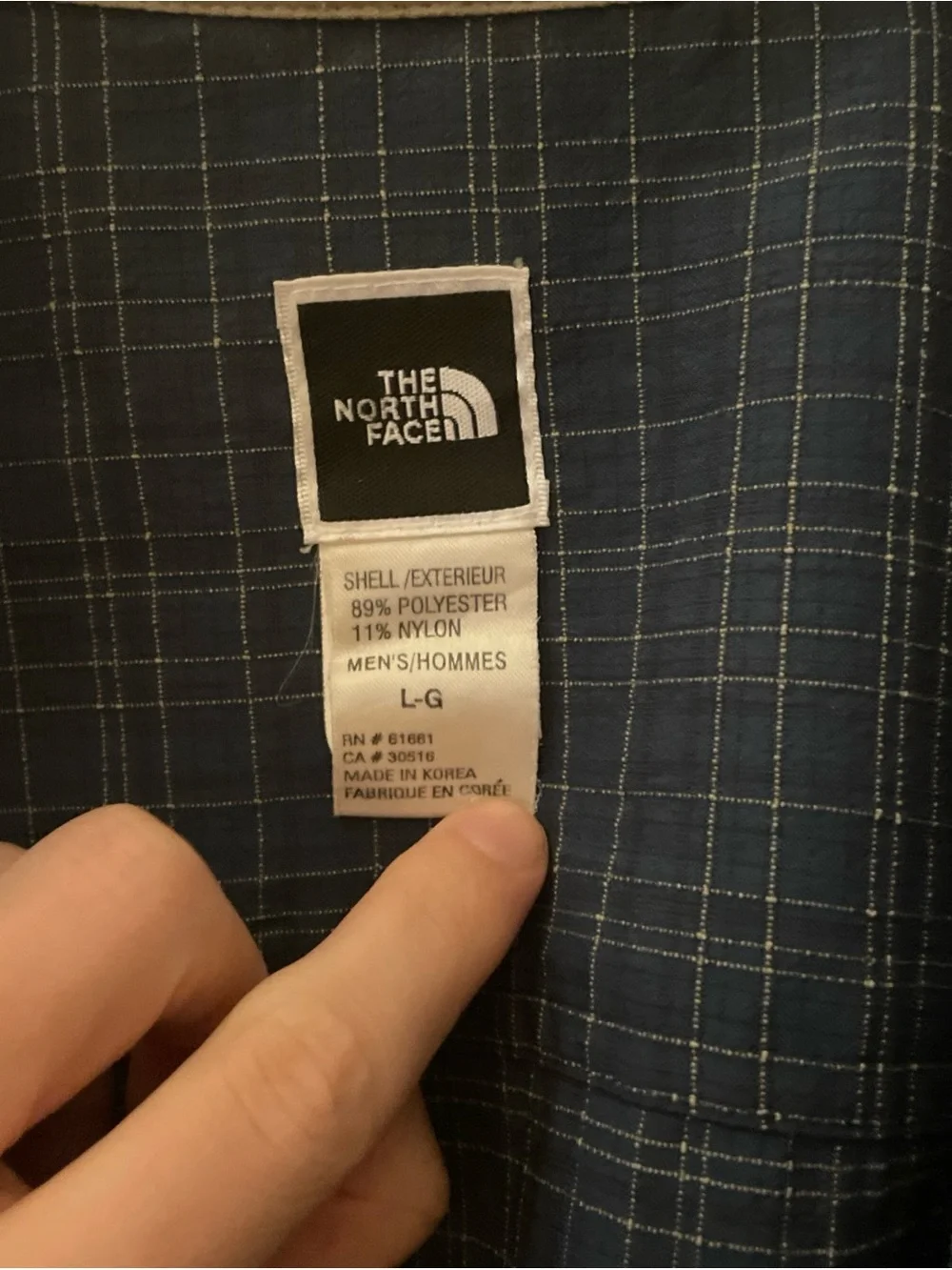 The North Face Men's Long Sleeve Technical Plaid‎ Button Down Shirt Size L